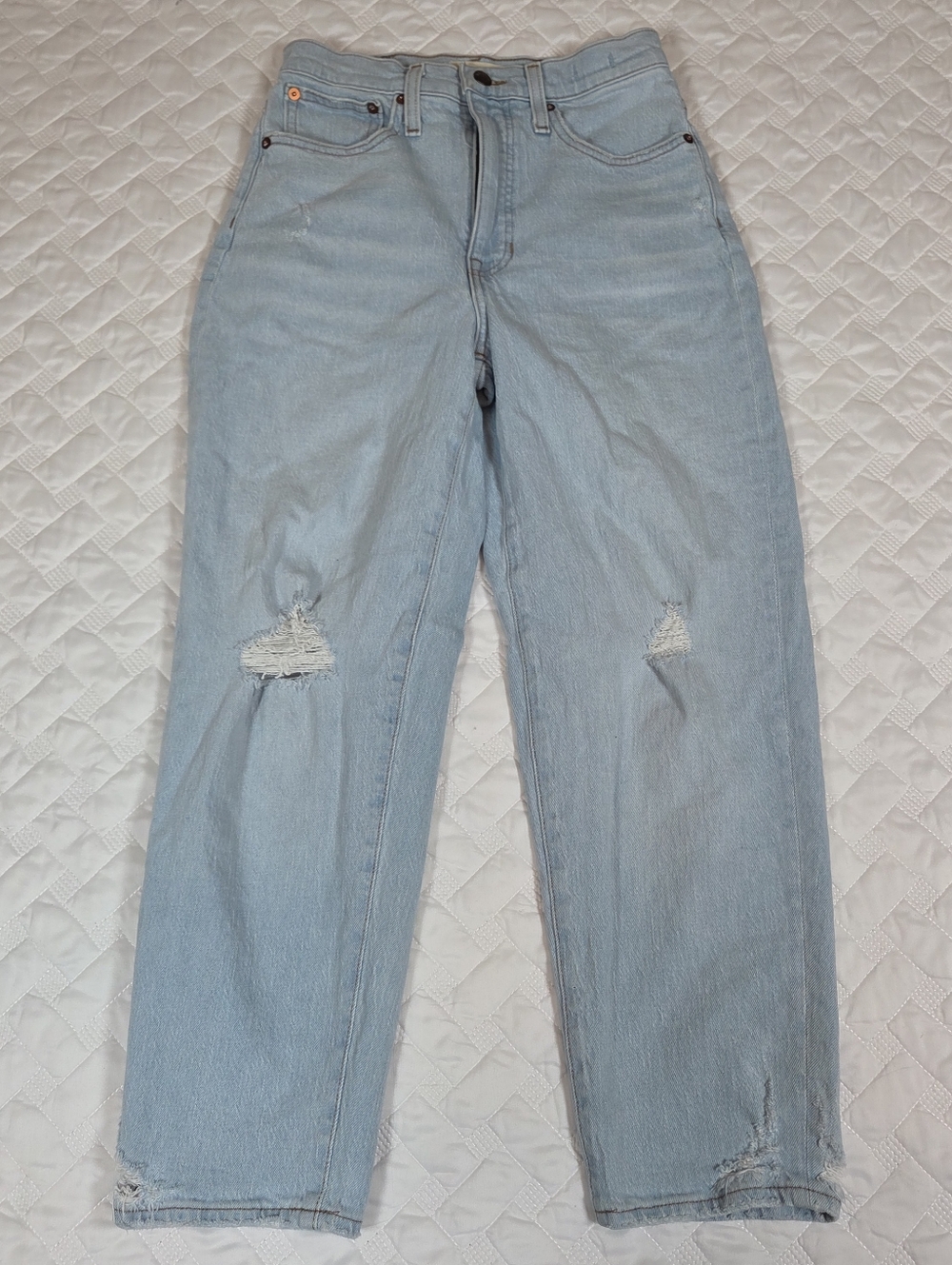 Madewell Balloon Magic Pockets Jeans Baleberry Wash Distressed Trendy sz 26